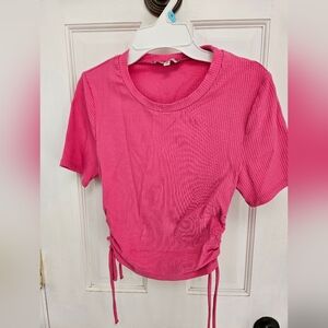 Ruched top with ties/ strings